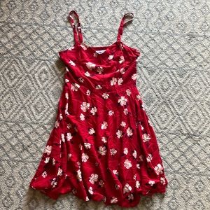 Size small Old Nacy floral red dress